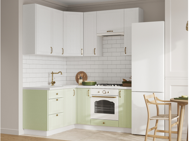 Высокий кухонный гарнитур Прованс 180х150 см